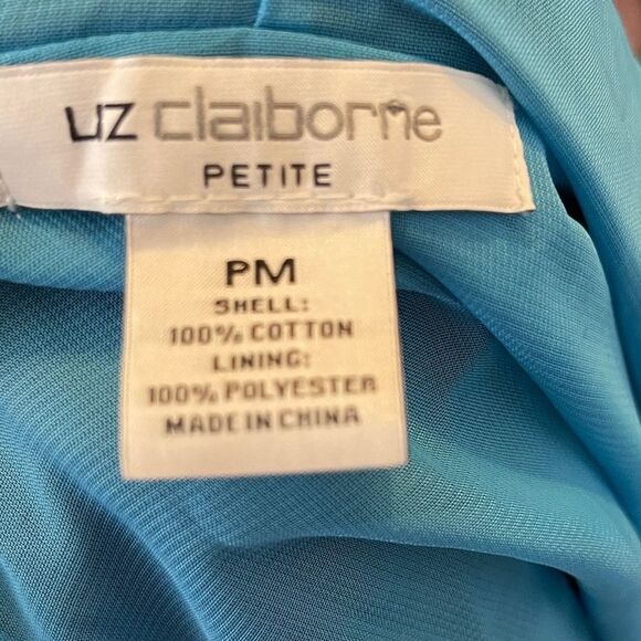 Liz Claiborne Petite Zip Jacket Blue - Picture 3 of 7